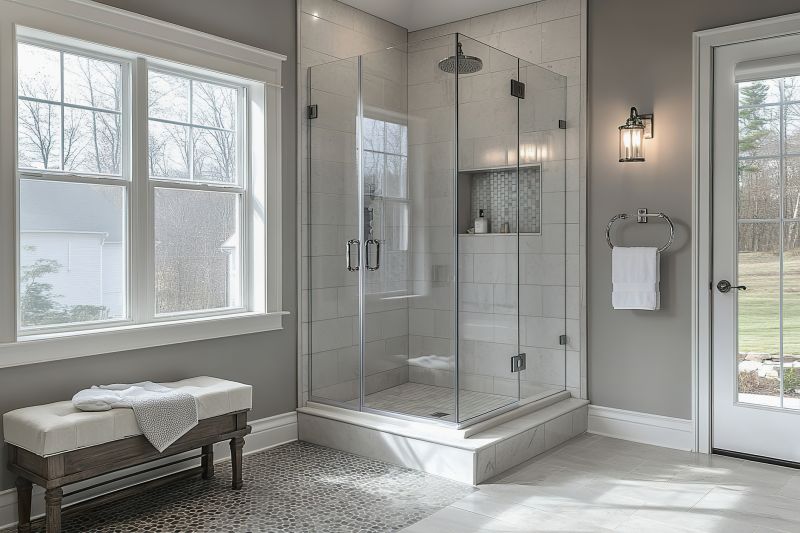 Luxury Shower with Built-in Shelves